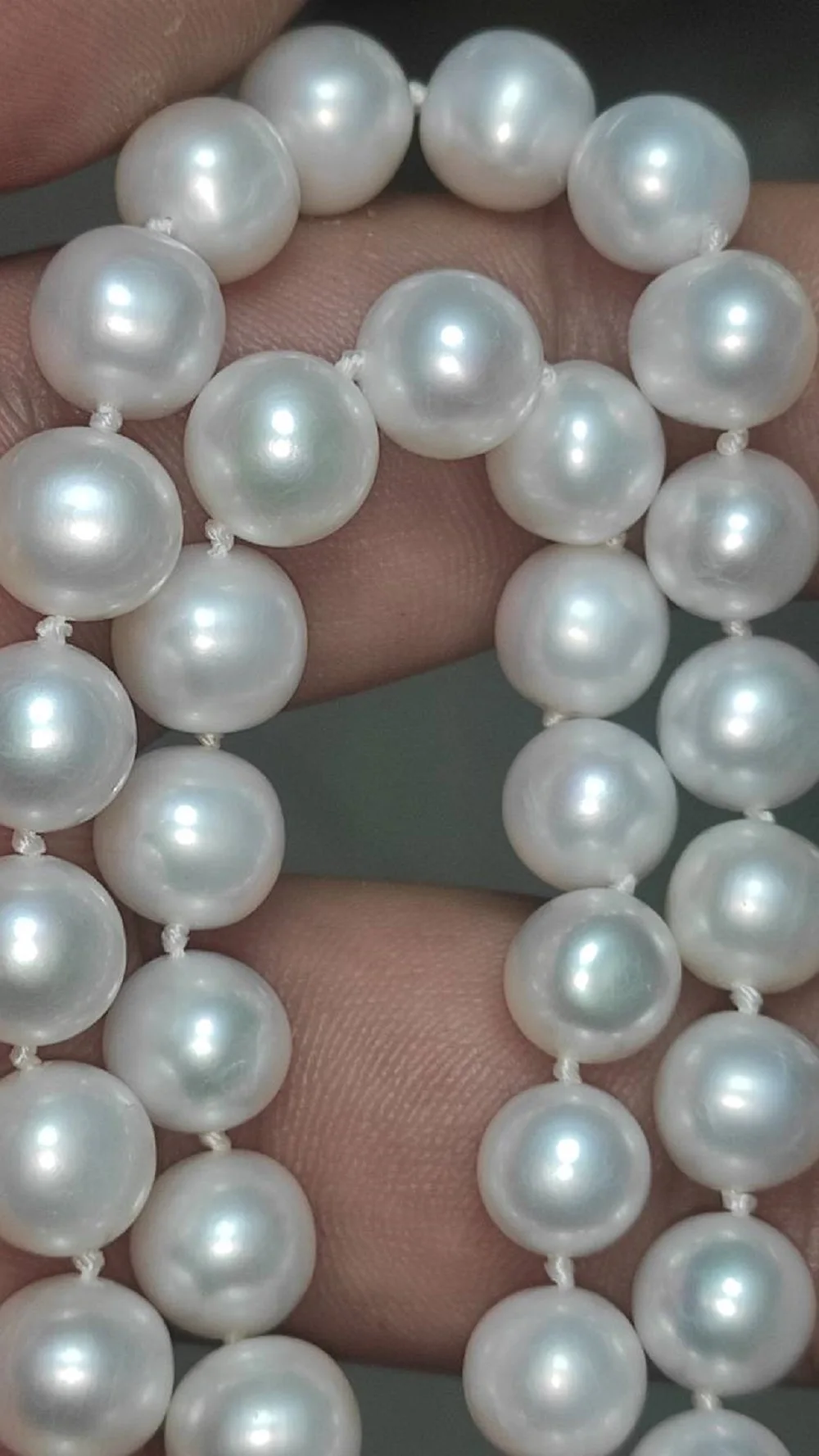 Новинка AAA 9-10 мм натуральное жемчужное ожерелье с белым жемчугом ЮЖНОГО МОРЯ 14kp