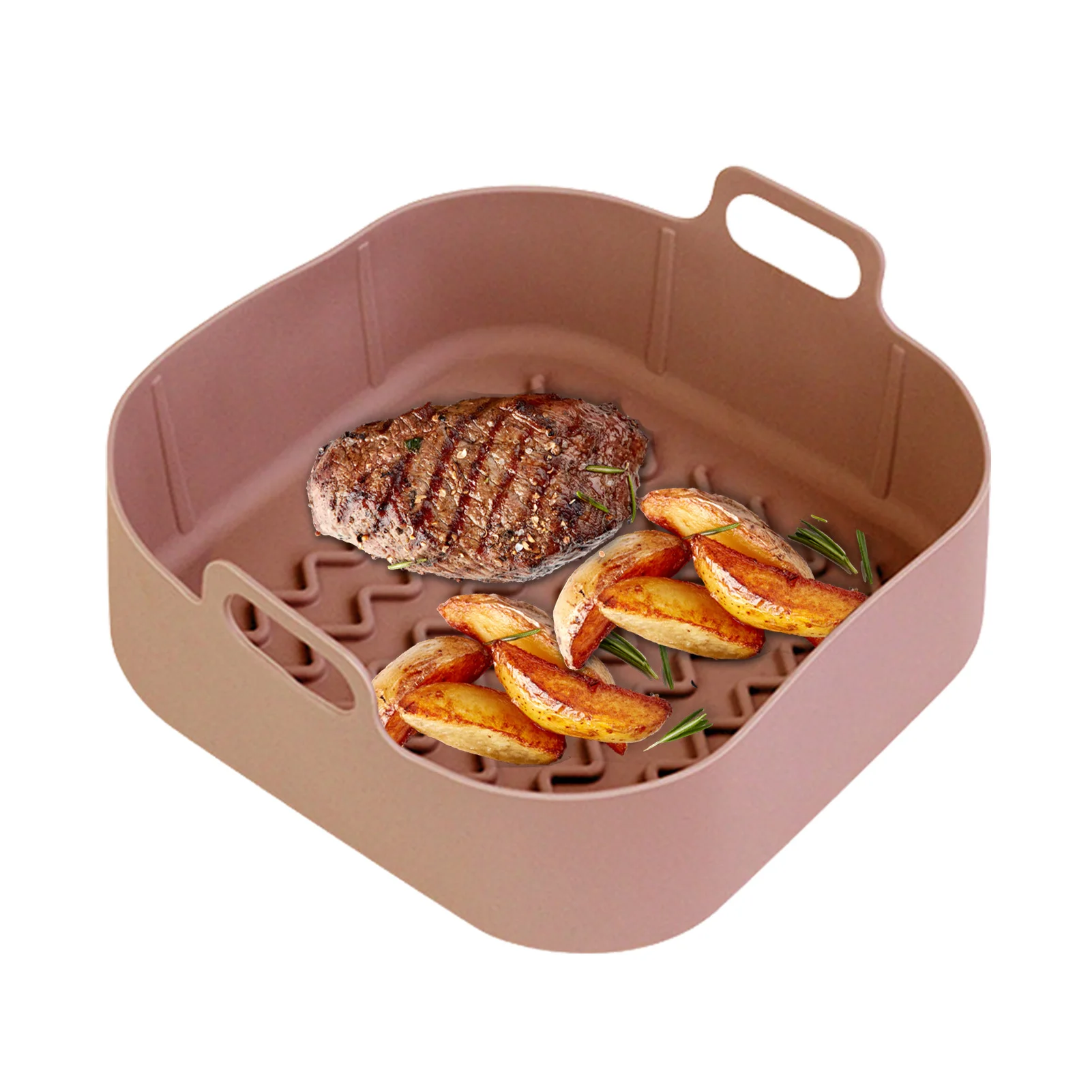 

Air Fryer Silicone Pot Replacement Of Parchment Paper Liners Heat-Resistant Air Fryer Basket Reusable Oven Accessories