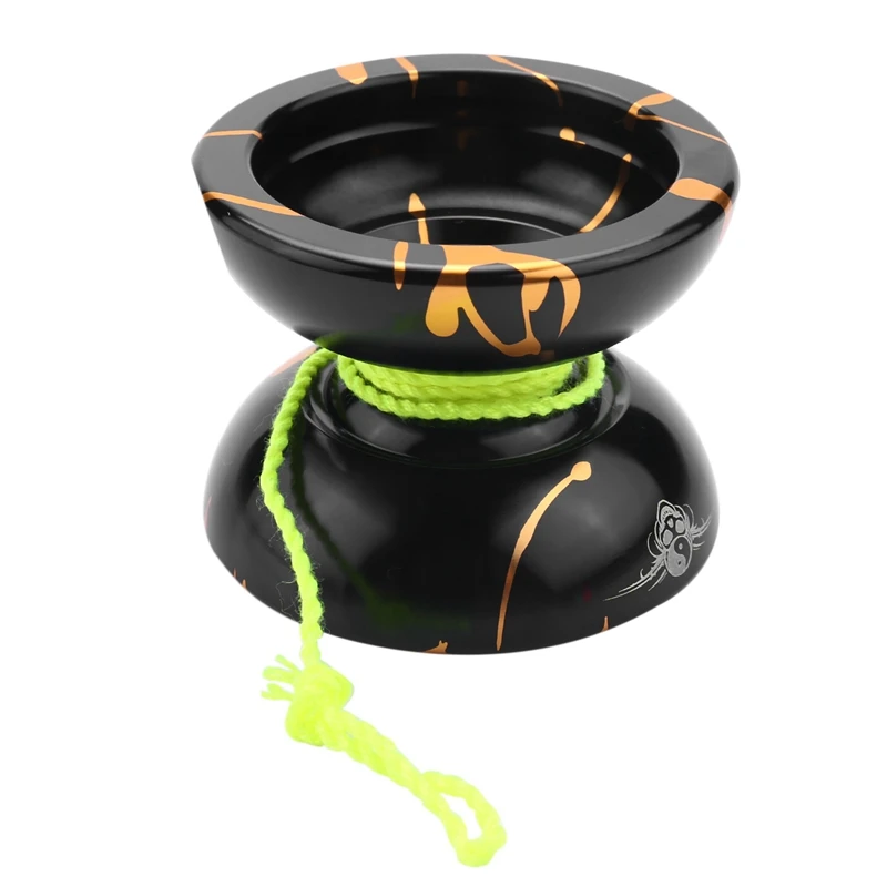 Magicyoyo N11 Alloy Aluminum Professional Yoyo Unresponsive Yoyo Ball (Black Golden) Bag, Glove 5 Strings images - 6