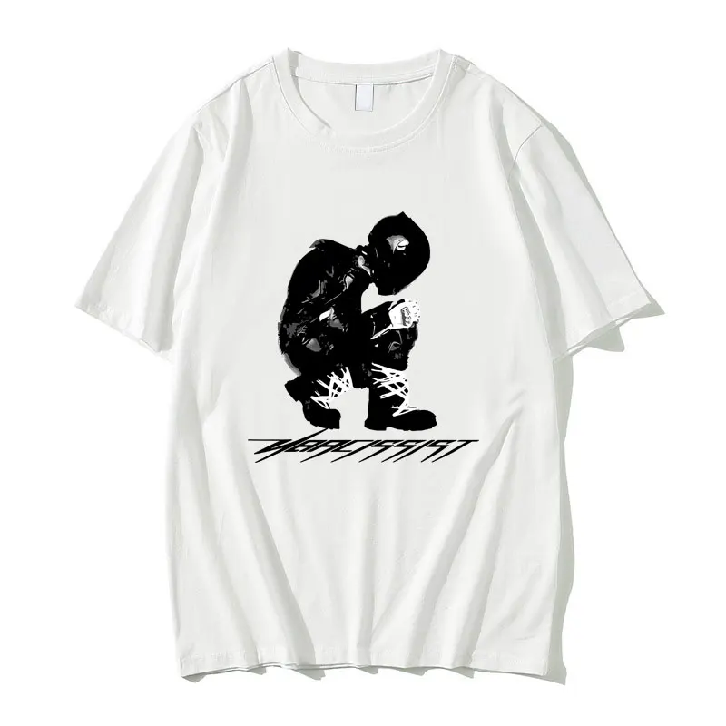 

Narcissist Playboi Carti Helmet Album Cover Graphics T-shirt Man's Hip Hop Rap T Shirts Men Women Fashion Oversized T Shirts