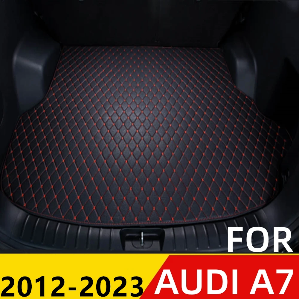 

Коврик для багажника автомобиля для AUDI A7 2012 13-2023, для любой погоды, XPE, плоский, боковой, задний, грузовой, коврик, подкладка, автомобильные задние части, багажник, коврик