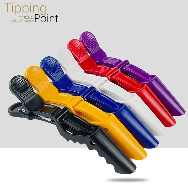 

6pcs/Lot New Plastic Hair Clip Hairdressing Clamps Claw Section Alligator Clips Grip Barbers For Salon Styling Hair Accessories