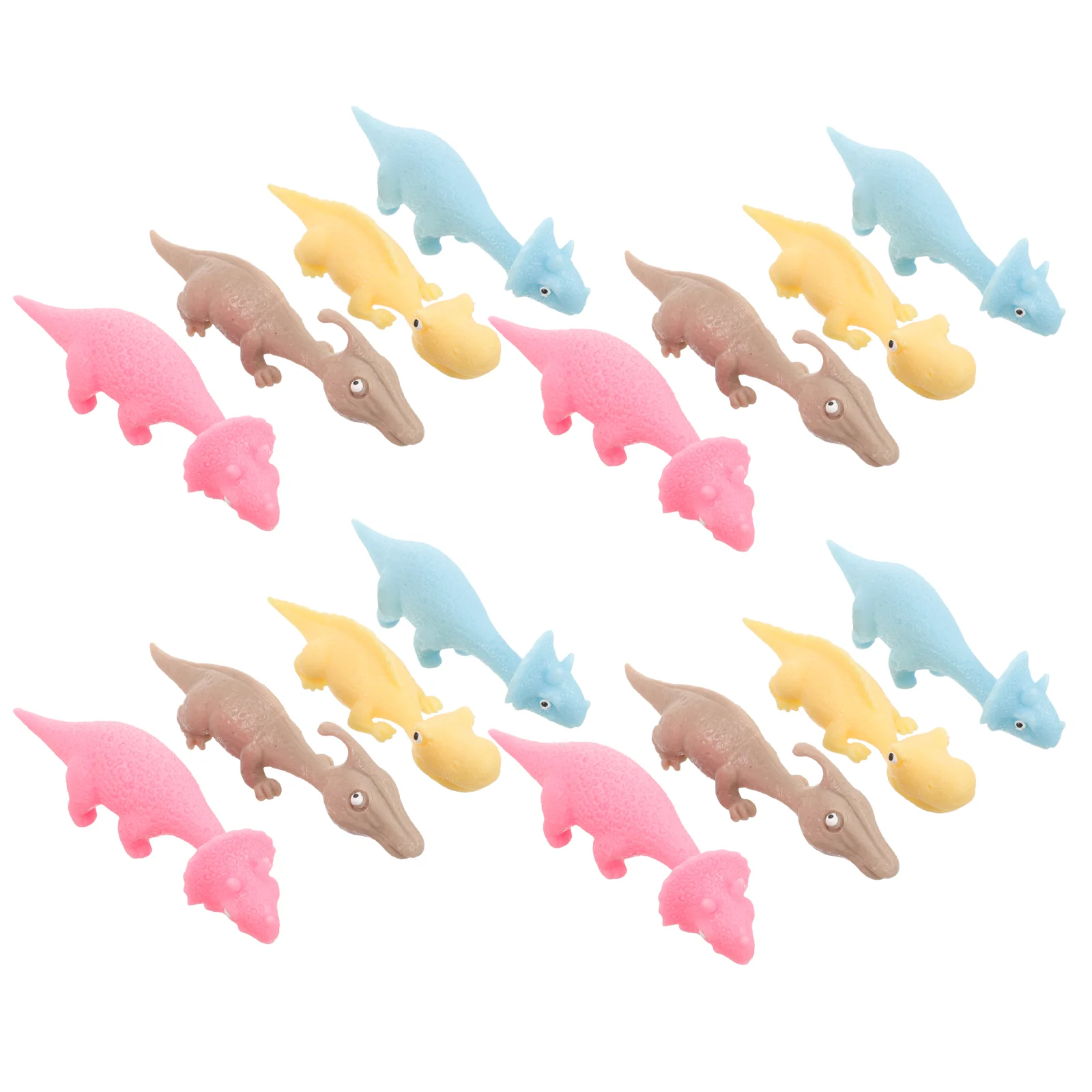 

20pcs Finger Flying Dinosaur Toys Stretchy Dinosaur Slingshots Toys Kids Playthings Random Style