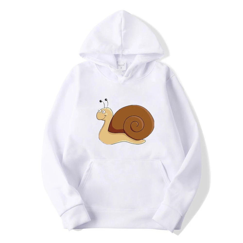 

2023 Men Women Cartoon Hoodie Sweatshirt Couple Senior Tops New Long Sleeve Sweatshirt Printed Cute Snail Pattern Clothing