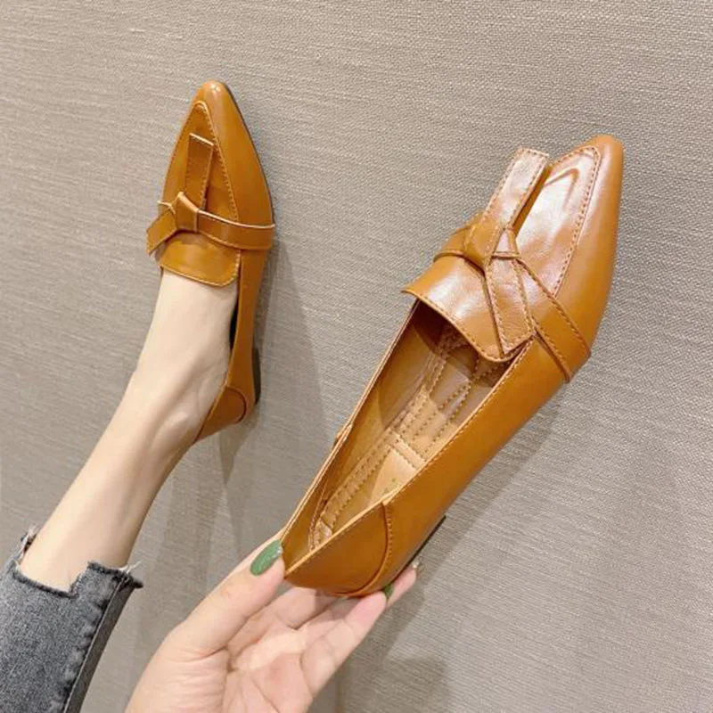 Fashion Flats Office Lady Shoes Elegant Women Flats Pointed toe Casual Woman Footwear New 2022 Plus Size 41