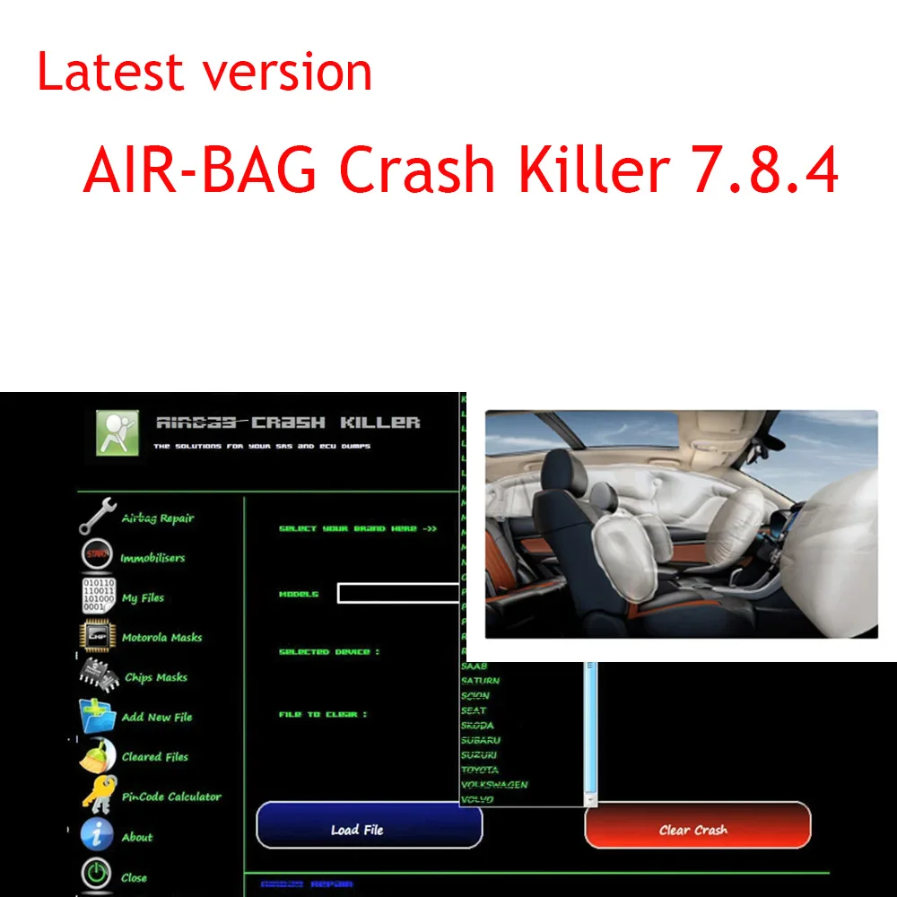 AIR-BAG Crash Killer 7.8.4 Автомобильное программное обеспечение от ECU Dumps Сервисный