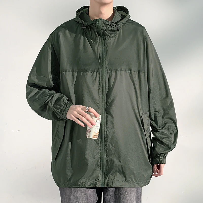 

Men's Pilot Jacket Unisex Solid Coat Vintage Fashion Hooded Korean Parkas Casual Male Clothing