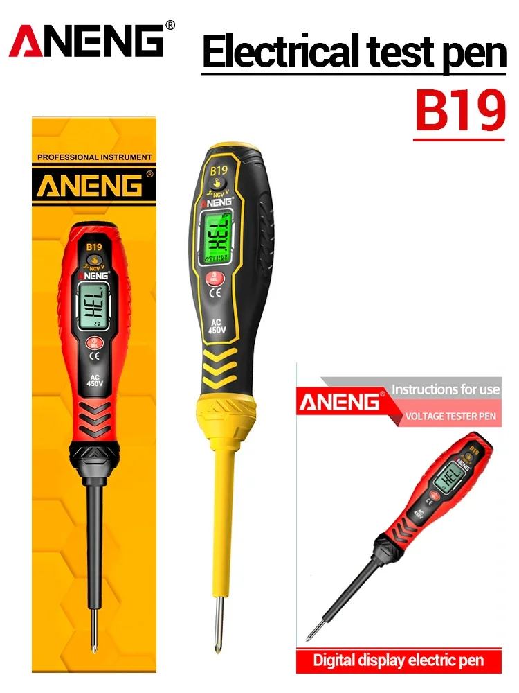 ANENG B19 Pro умный тестер напряжения ручка переменного тока 30-1000 В NCV цифровой детектор, искатель точки останова со светодиодным дисплеем для инструмента электрика