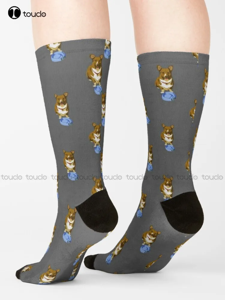 

Ein (Cowboy Bebop) Ein, Anime Socks White Soccer Socks Unisex Adult Teen Youth Socks 360° Digital Print Gd Hip Hop Gift Retro