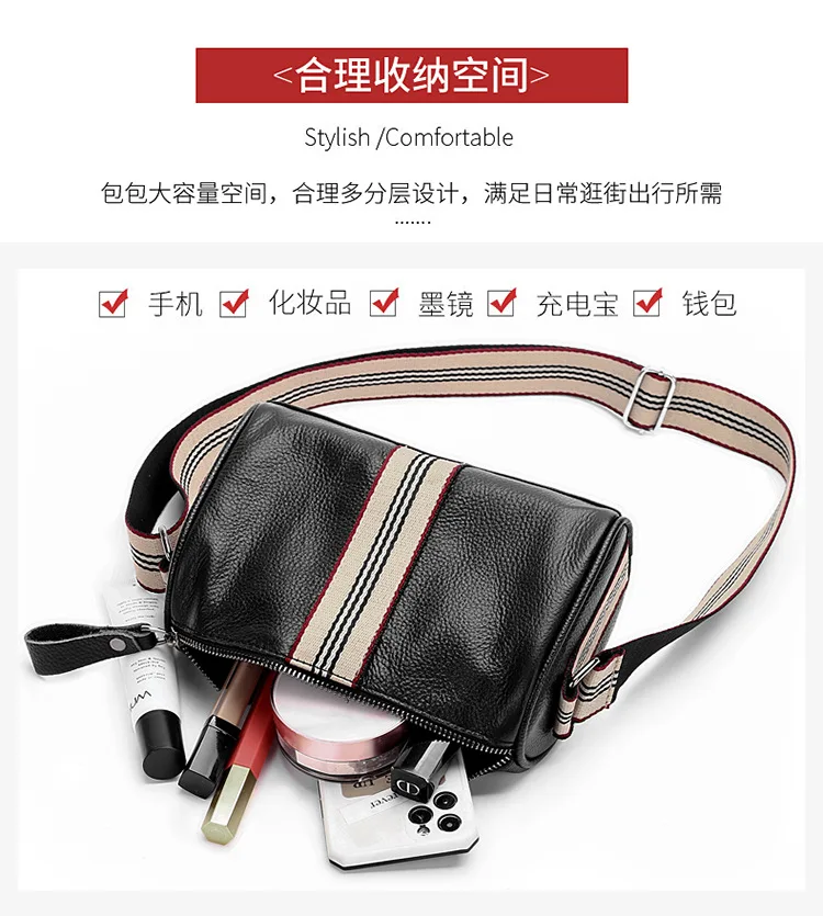 Genuine Leather Shoulder Bag Women's Luxury Handbags Fashion Crossbody Bags for Women Female Tote Handbag