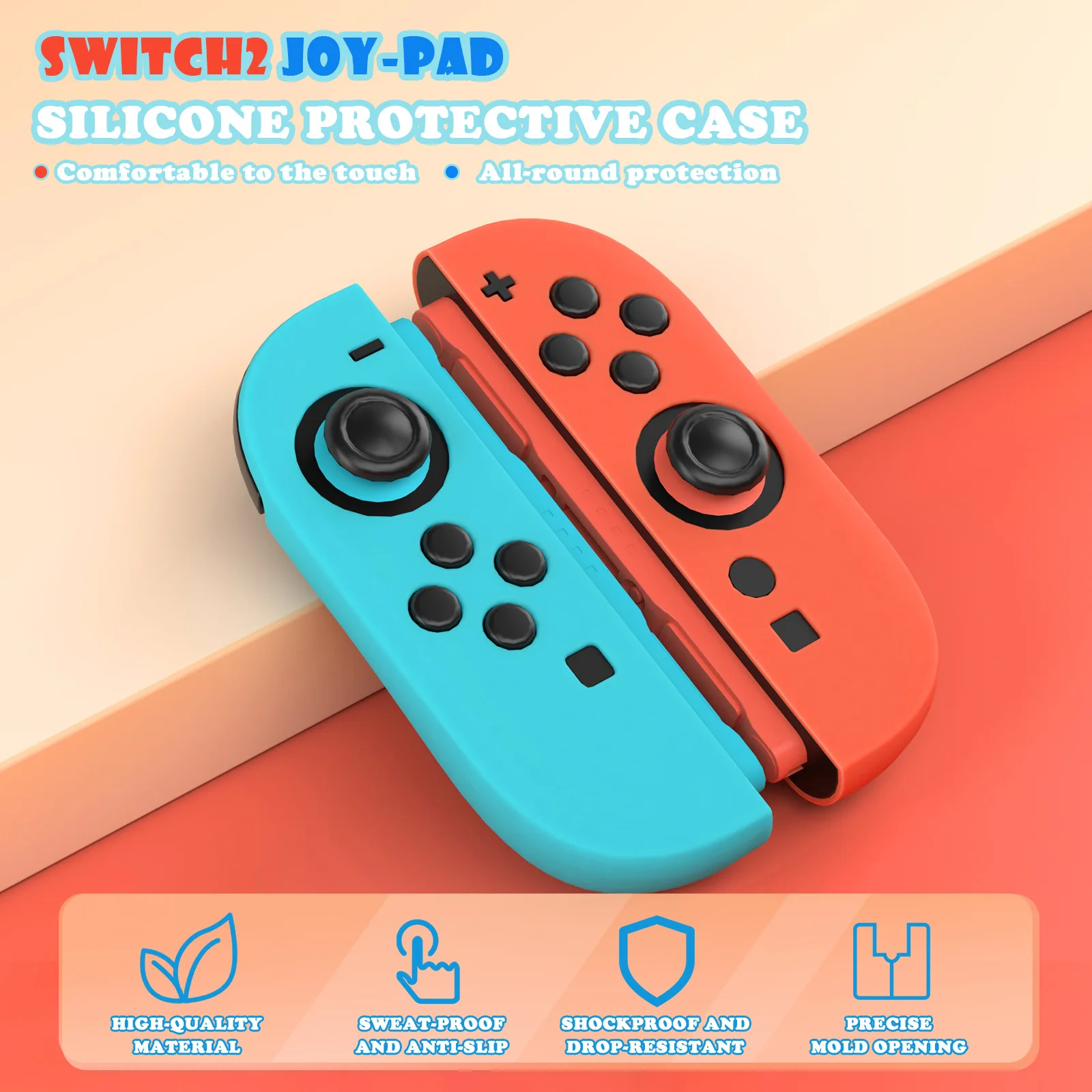 Фото Силиконовый мягкий чехол, защитный чехол для Nintendo Switch 2, NS2, контроллер Joy-Con, полная защитная ручка для кожи №3