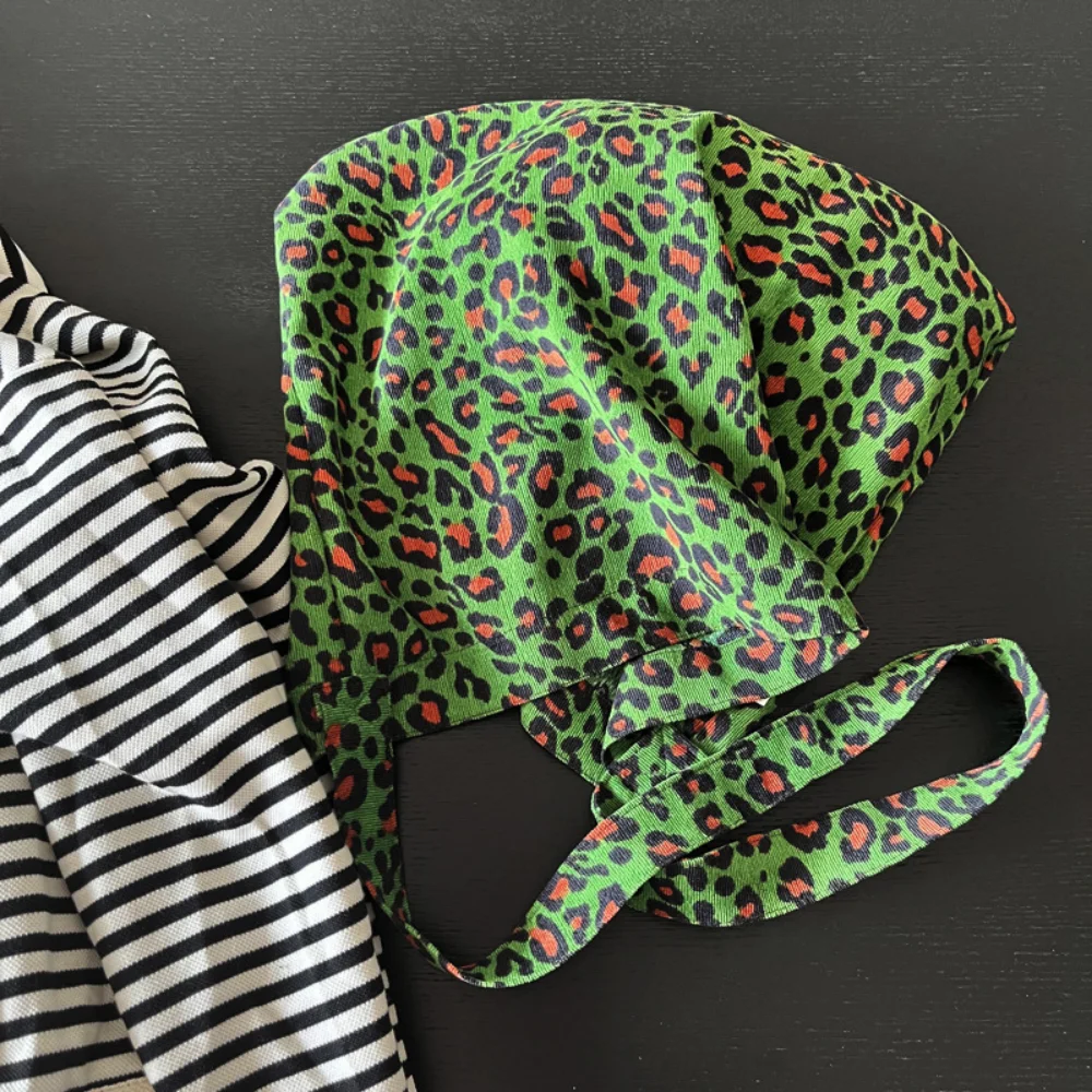 Green Leopard Corduroy Shoulder Bags Women Casual Fashion Large Capacity Handbags Female Vintage Versatile Crossbody Bag