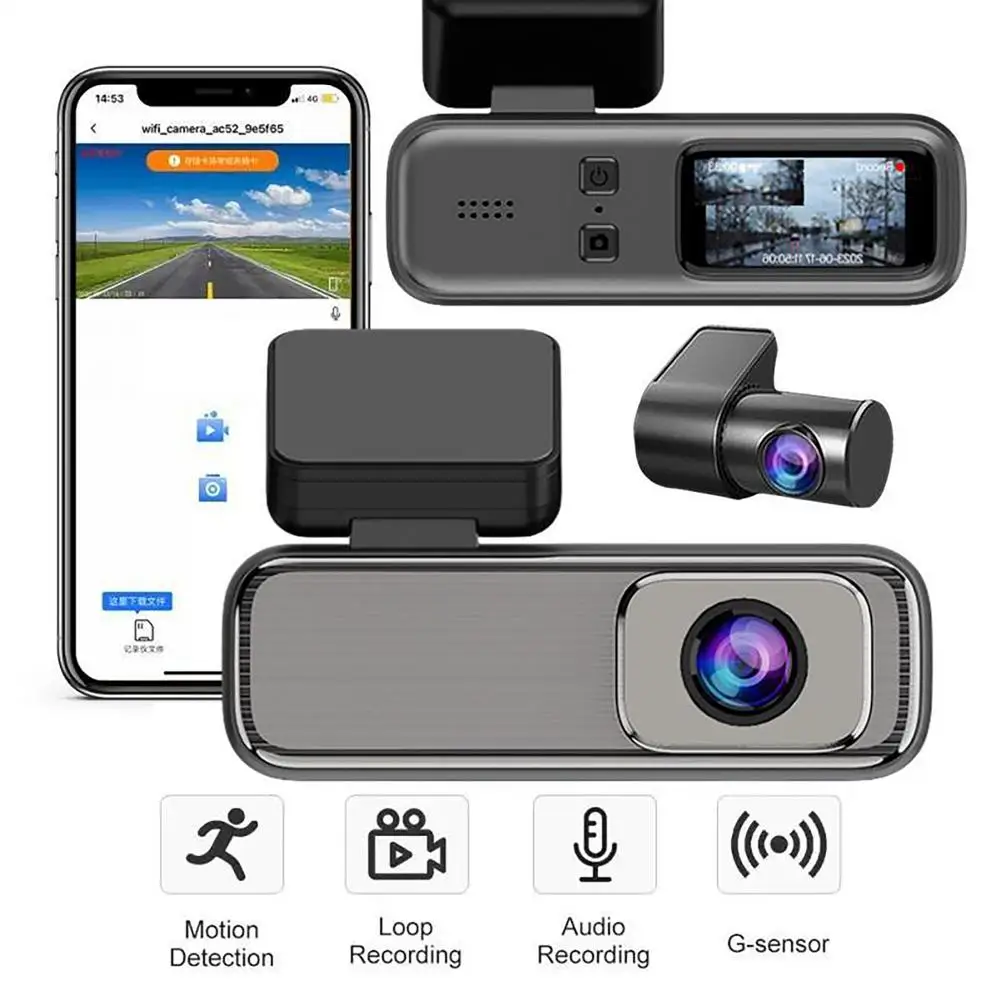 

2K Dash Cam WiFi Car Camera Super Night Vision Dashcam G-Sensor 24 Hours Parking Monitor Video Recorder Car Assecories