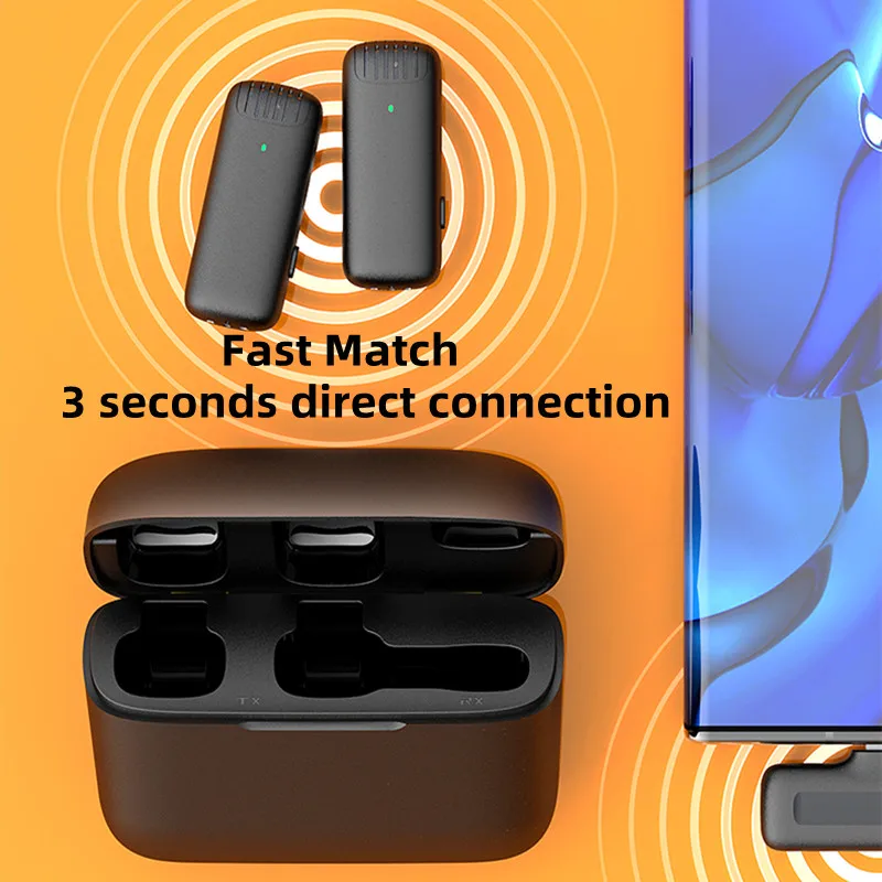 Беспроводной петличный компактный микрофон для записи видео заряжаемый