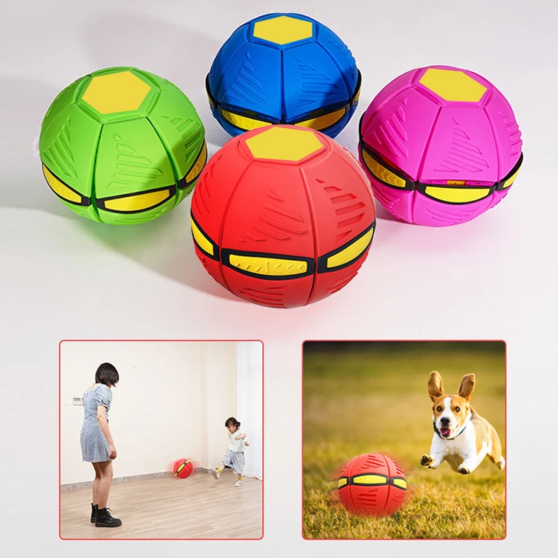 

Outdoor Toy Fly Ball LED Beach Garden Game Throw Disc Ball Toy for Dogs Cats Novelty Toy Multiple Colour Flat Throw Disc Ball