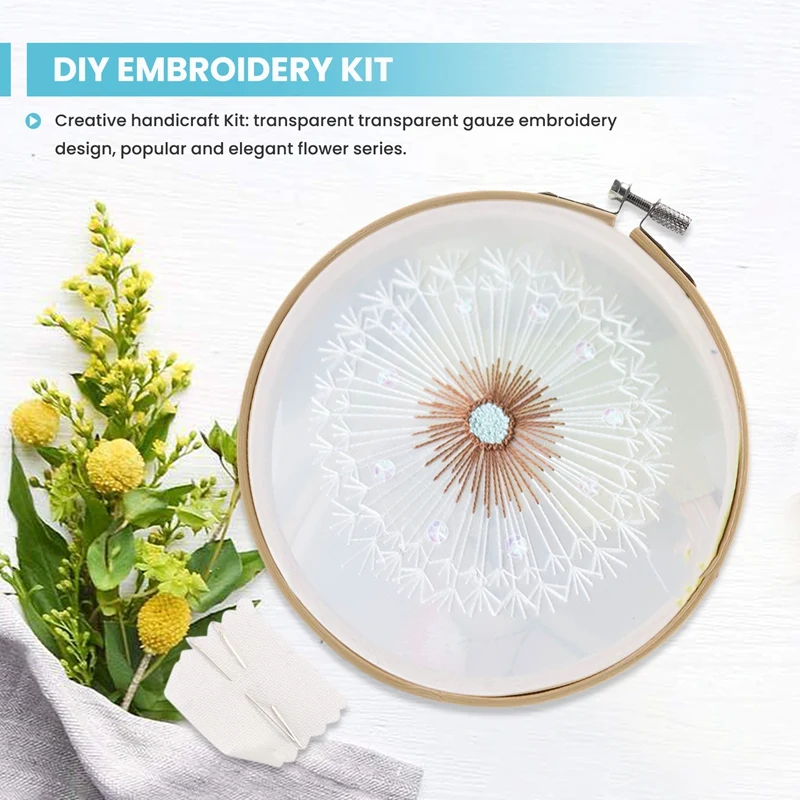Наборы для вышивания начинающих креативный набор ручной вышивки одуванчика