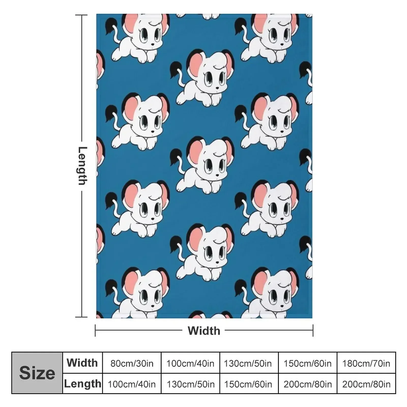 Одеяло Chibi Kimba декоративное теплое мягкое одеяло с начинкой