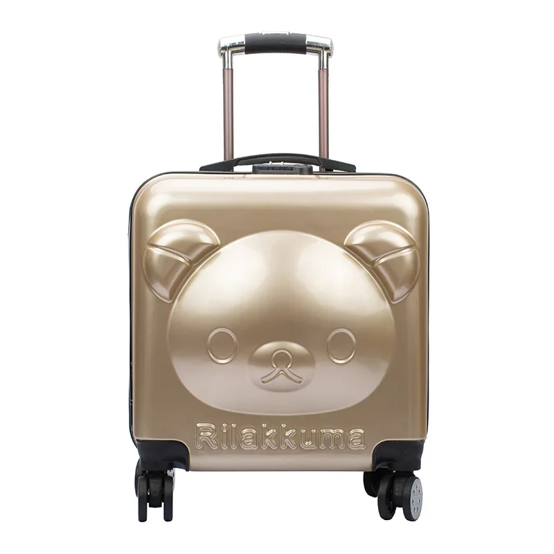 3d Stereo 18/20 Inch Cute Bear Suitcase, Student Children Cartoon Universal Wheel Password Trolley Case
