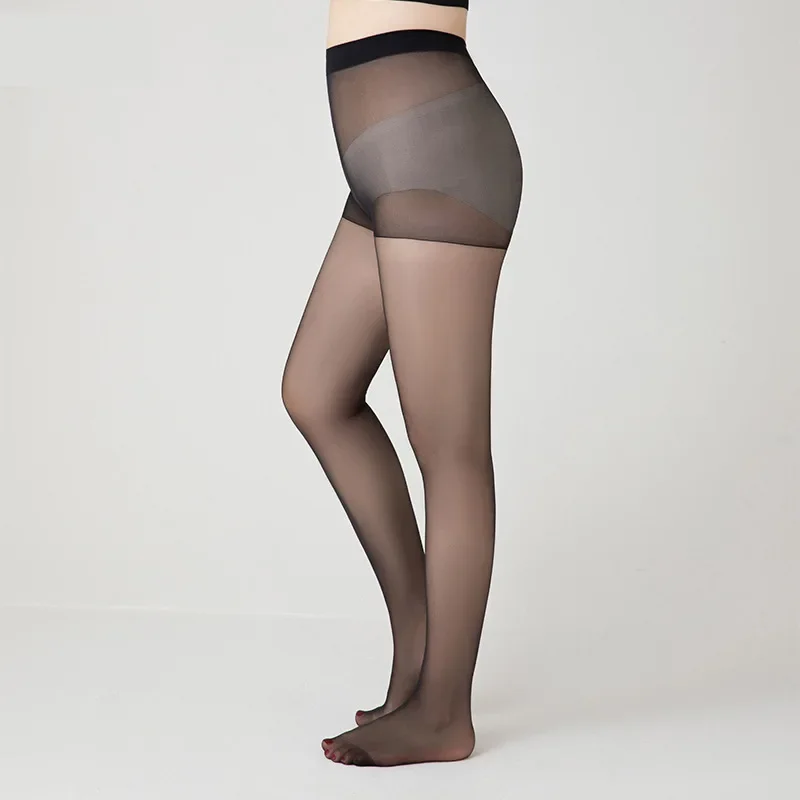 Тонкие женские чулки с защитой от крючков черные шелковые летние без оптовая