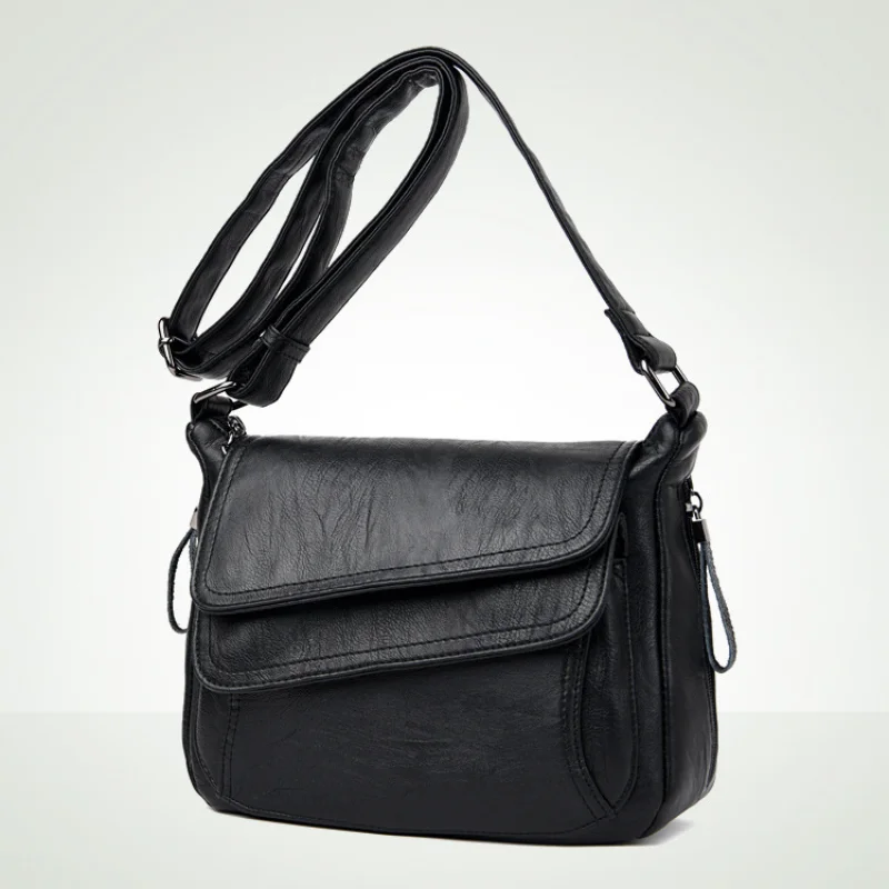 

Черная дамская сумочка, Дизайнерская кожаная роскошная сумка 7 цветов, вместительная обычная сумка через плечо, летняя дамская сумка