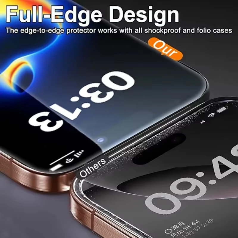 Фото Защитное стекло для iPhone 17 Pro, SE 2022, 2020, 16, 18, 13, 15, 11, 12, 14 Pro Max, Air, 16e Plus, Mini: Простая установка, закаленное стекло №5