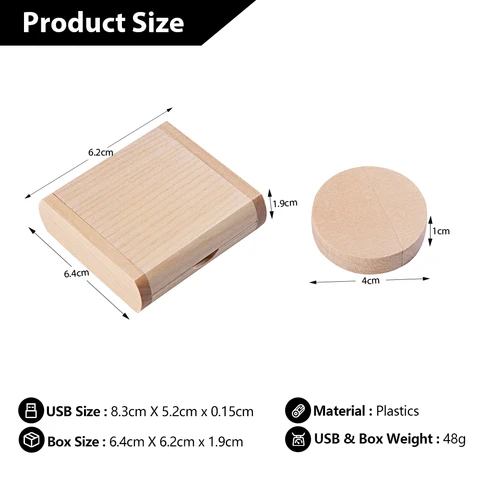 USB3.0 Круглый деревянный флэш-накопитель USB 3.0 128 ГБ Бесплатный индивидуальный логотип Memory Stick 64 ГБ подарок Pen Drive 32 ГБ Деревянная коробка Pendrive