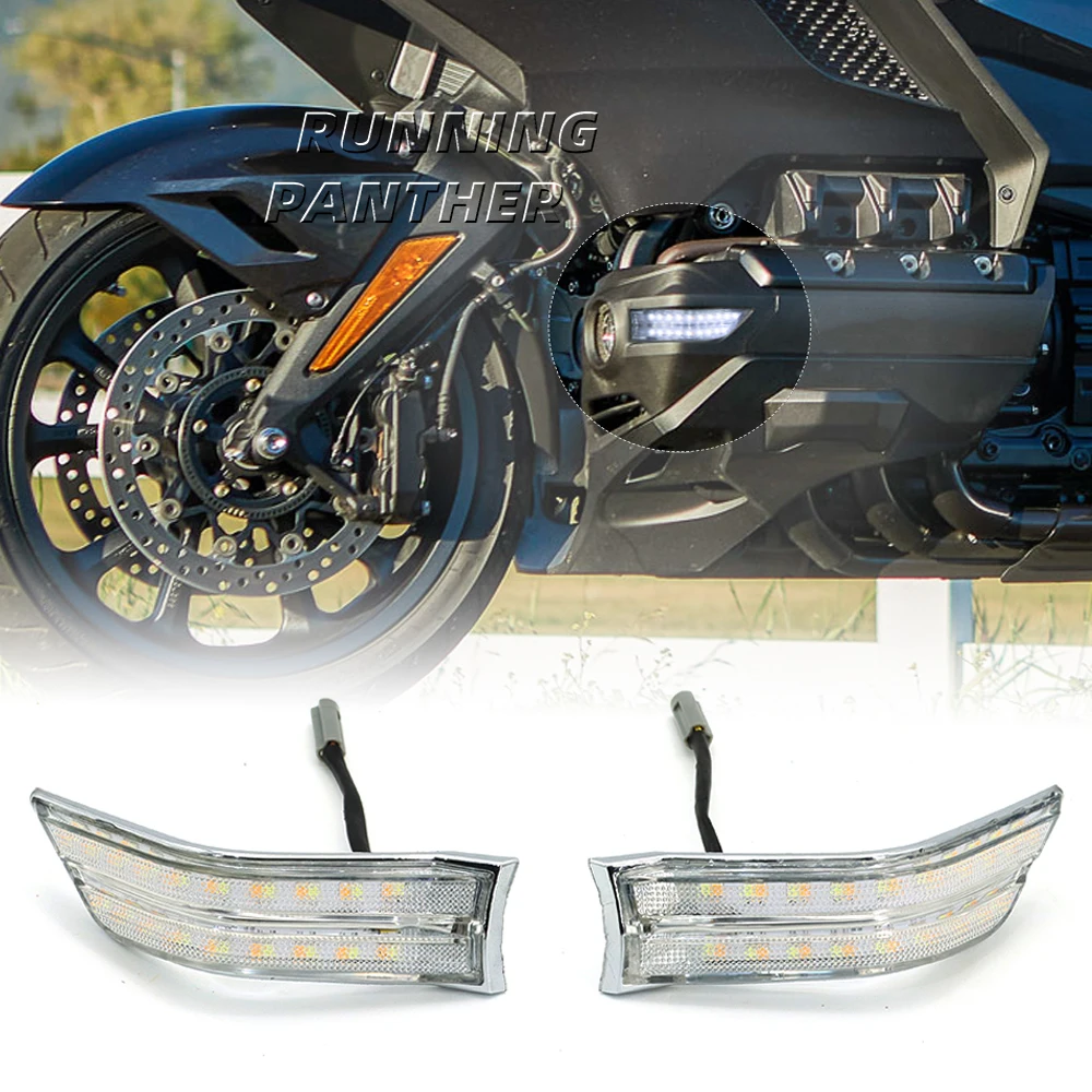 

NEW Motorcycle Fog Light Side Auxiliary LED Turn Signals Decorative Cowl Light For Honda GOLD WING GL1800 GL 1800 2018-2022 2021