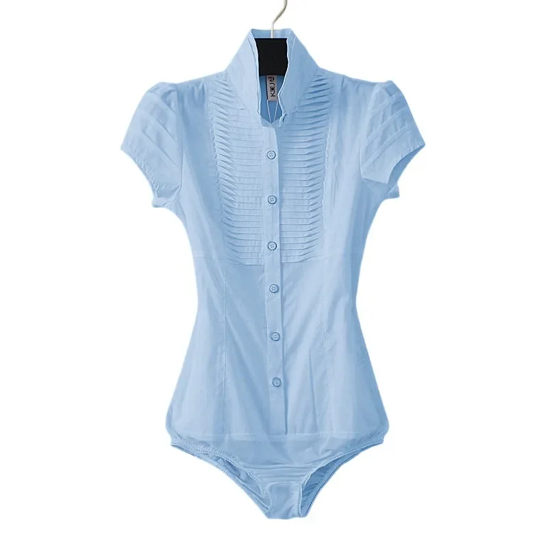 2024 новый элегантный дизайн с гофрировкой боди для женщин деловая рубашка работы