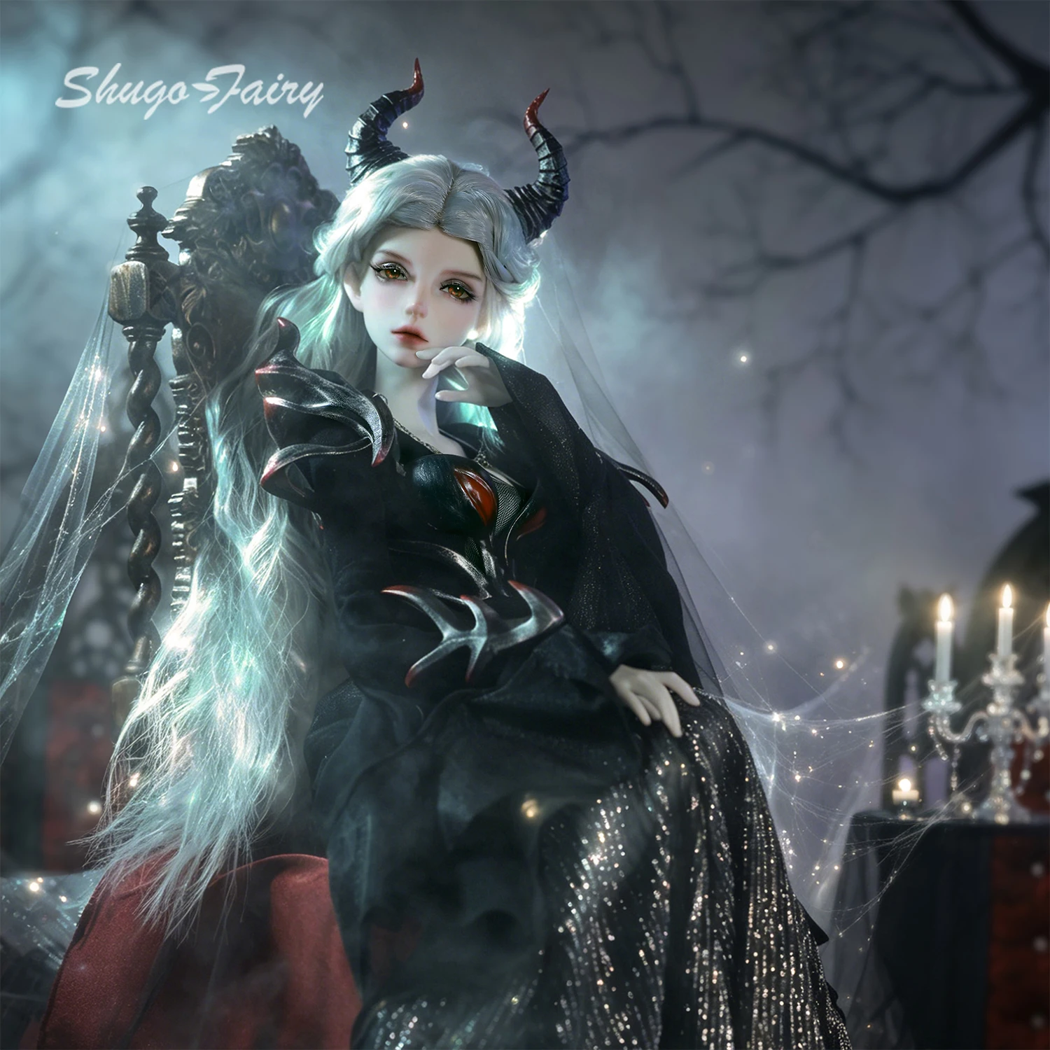 Фото BJD 1/4 Морриган А, полный комплект, Королева Шипов из Царства Демонов, темная фэнтези, с панцирем на груди и плечах, шарнирная кукла FC Shugafairy №1