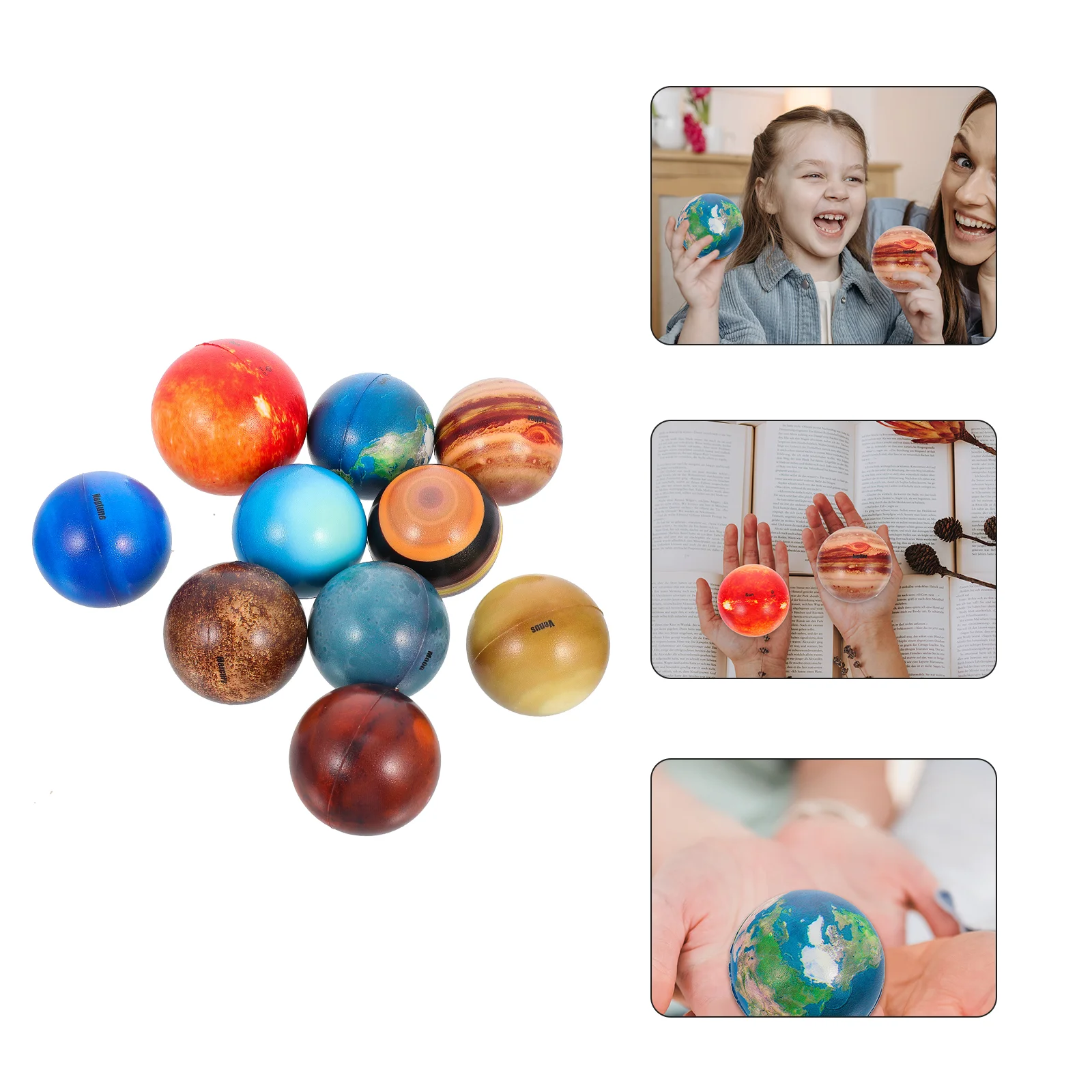 

10pcs Simulation Planet Squeeze Toys Plaything Planet Tricky Toy