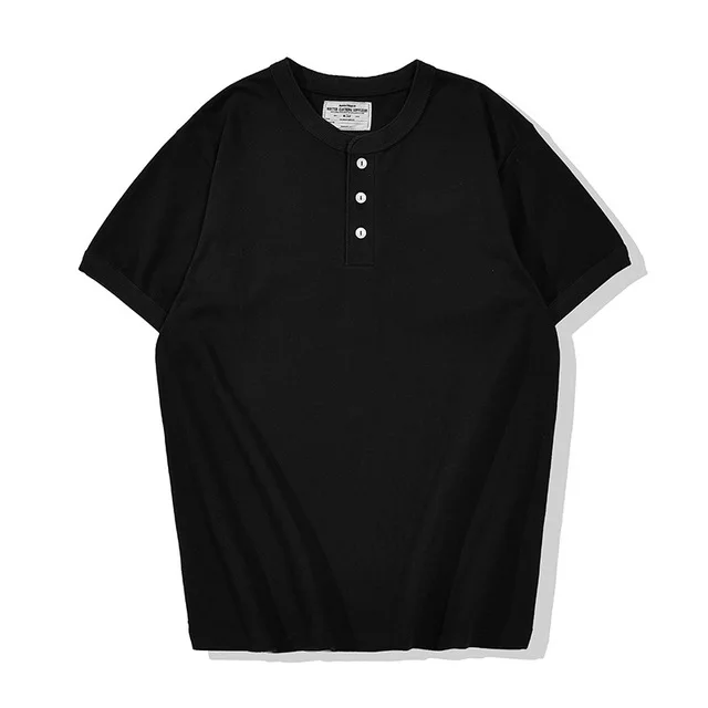 

Мужская Трикотажная футболка с круглым вырезом, однотонная простая футболка из тяжелого хлопка с короткими рукавами для отдыха, лето 2023