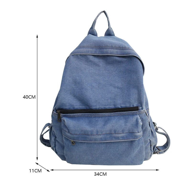 Denim Casual School Backpack Women Bags Travel Jeans Men Large Capacity for Teenage Girls Mochila Feminina Bagpack | Багаж и сумки