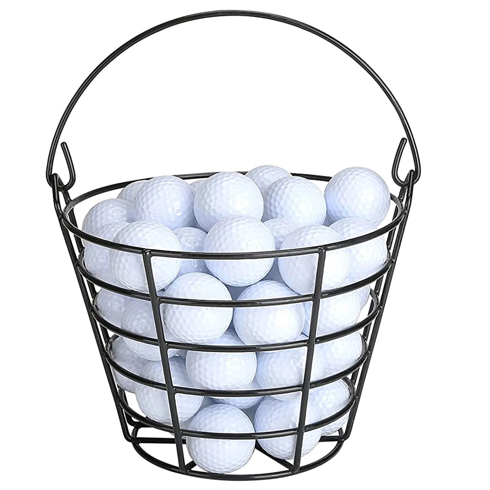 

Metal Golf Ball Storage Basket Metal Ball Carrying Practice Container Large Capacity Ball Carrying Bucket Easy To Carry Portable