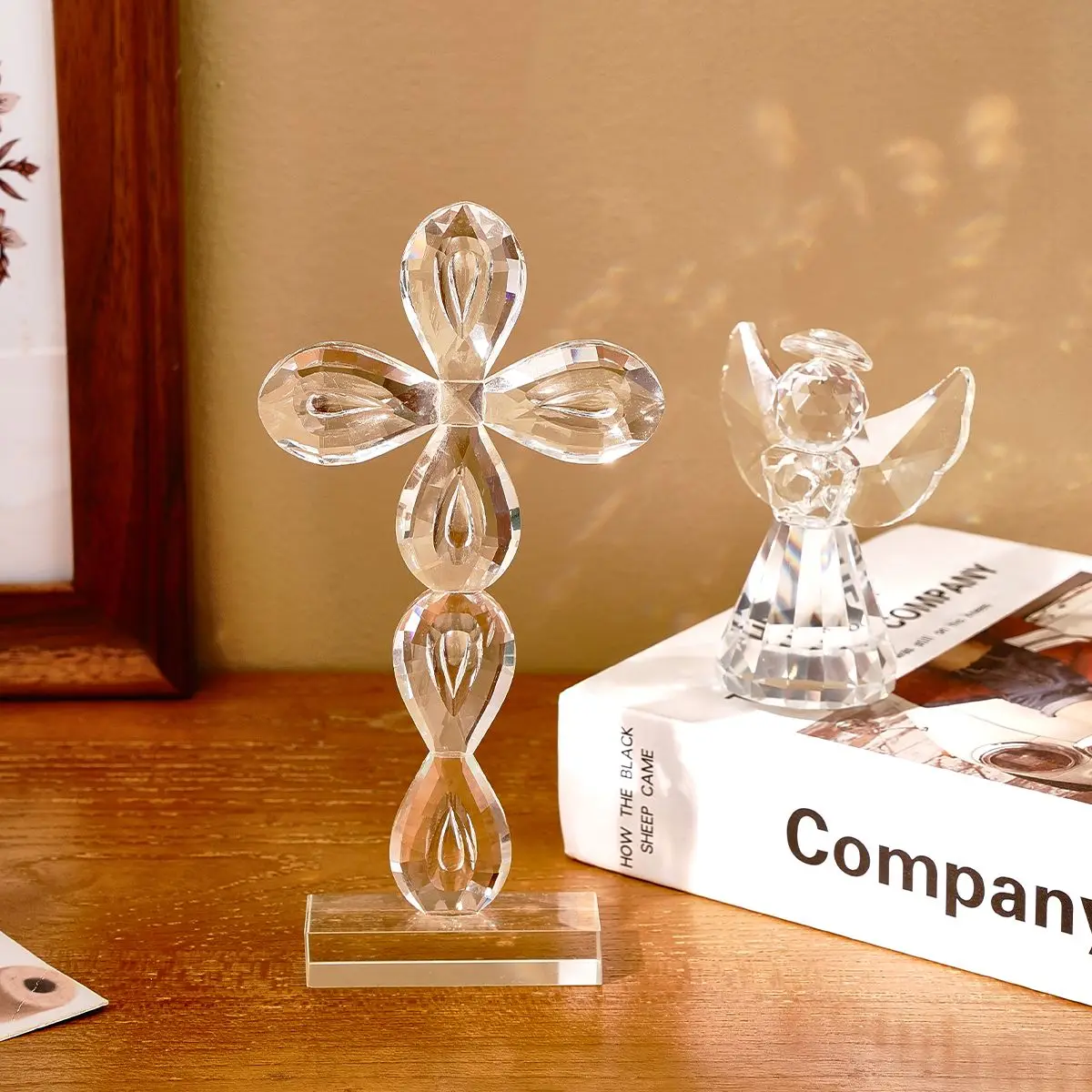 Красный плавильный камень Анк ручная резьба энергетический желтый кристалл