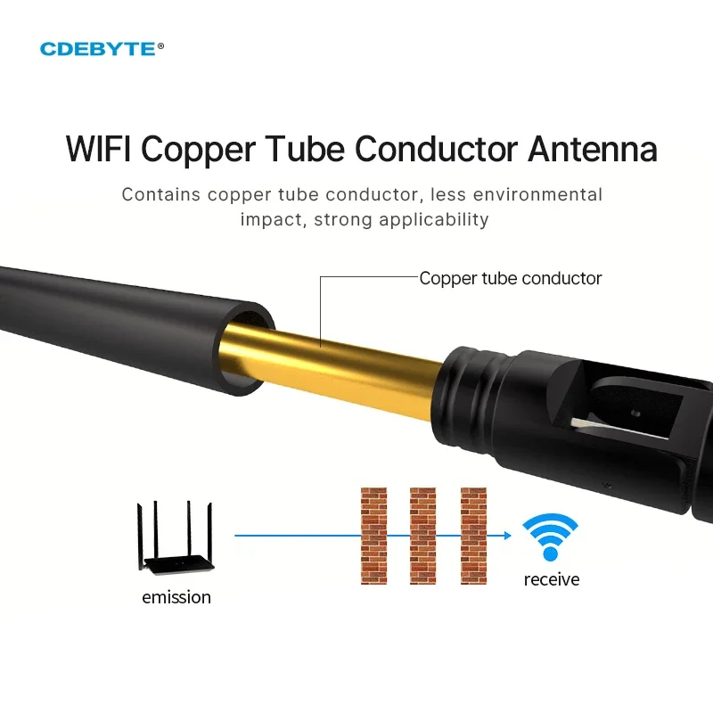 Резиновая антенна Wi-Fi 2 4/5 8G 5dBi медная трубчатая проводная дипольный радиатор для