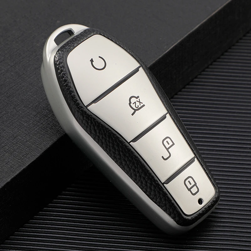 

Чехол для автомобильного ключа из ТПУ с 4 кнопками для BYD Atto 3 Han EV Dolphin, защитный чехол с пультом дистанционного управления, автоаксессуары