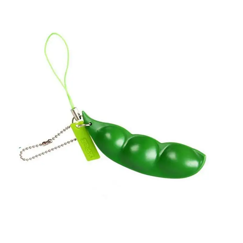 

Squeeze Toy Peas Edamame Bean Pea Pendant Key Chain Ornament Stress Relieve Decompression Toys Antistress Mobile Phone