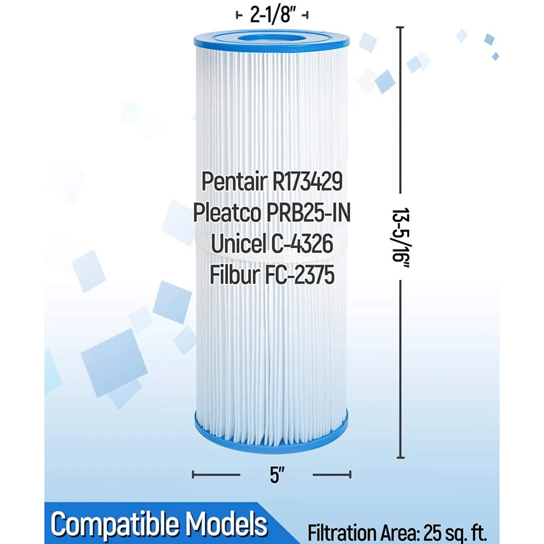 

Spa Hot Tub Filter Compatible for Pleatco PRB25-IN Spa Filter,Unicel C-4326,Filbur FC-2375,Guardian 413-106,Pool Filter