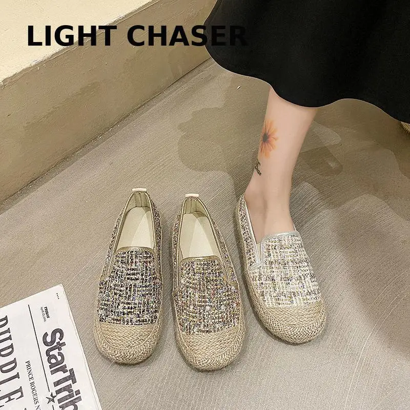 Fashion Spring And Autumn Women's Shoes Slip-on Loafers 2022 New Woven Single Shoes Flat Bottom Comfortable Casual Loafer Women