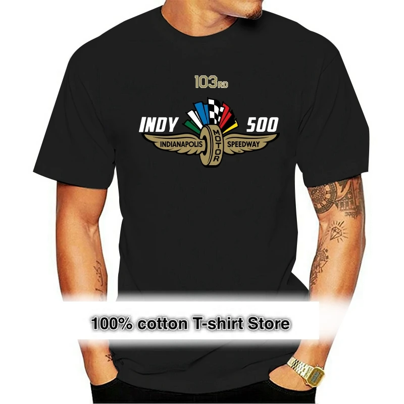 

Men's INDY 500 Racing League Indianapolis T-Shirt Season 2021 Black Navy S-5XL TEE Shirt Loose Size
