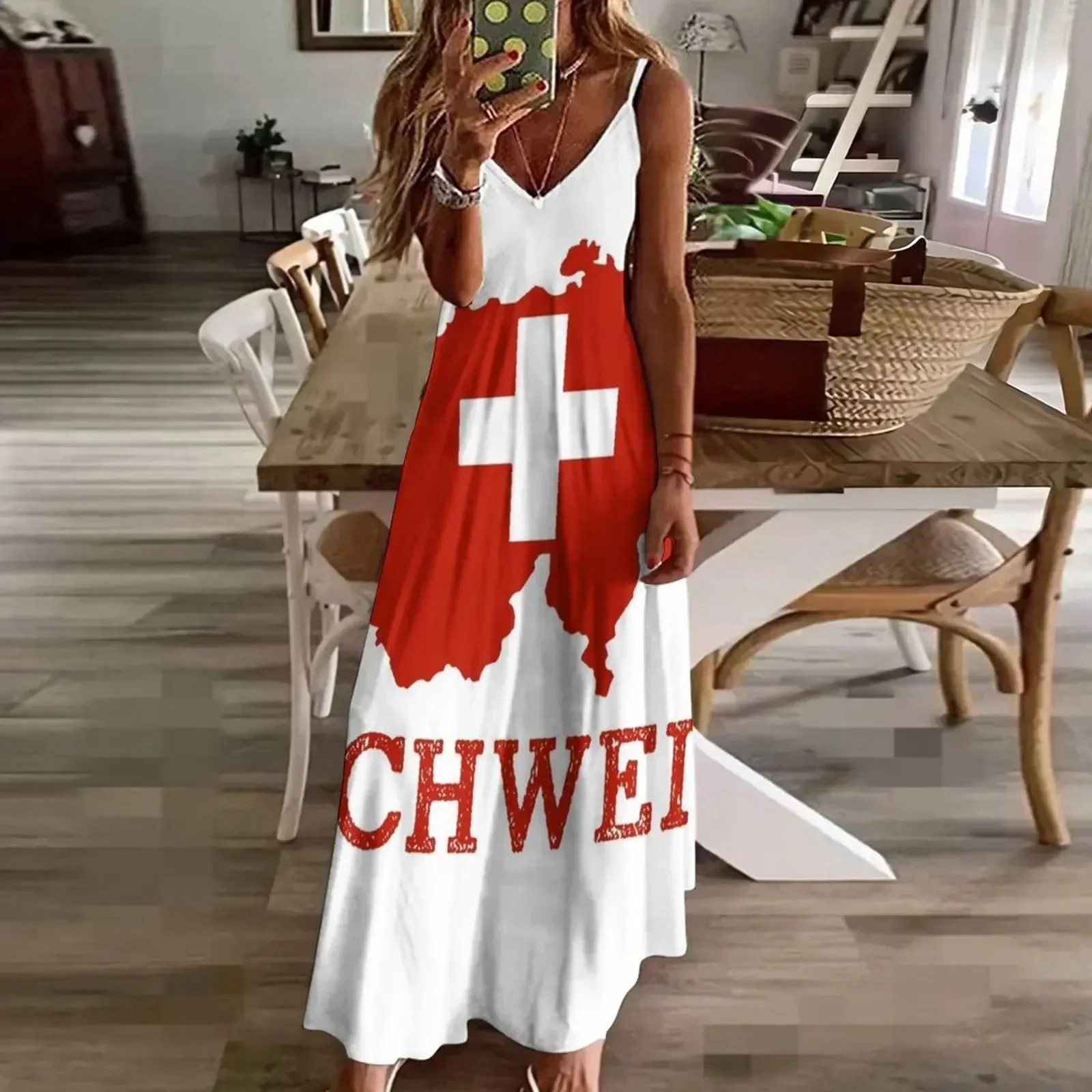 Платье без рукавов Швейца Платья торжественное платье для женщин