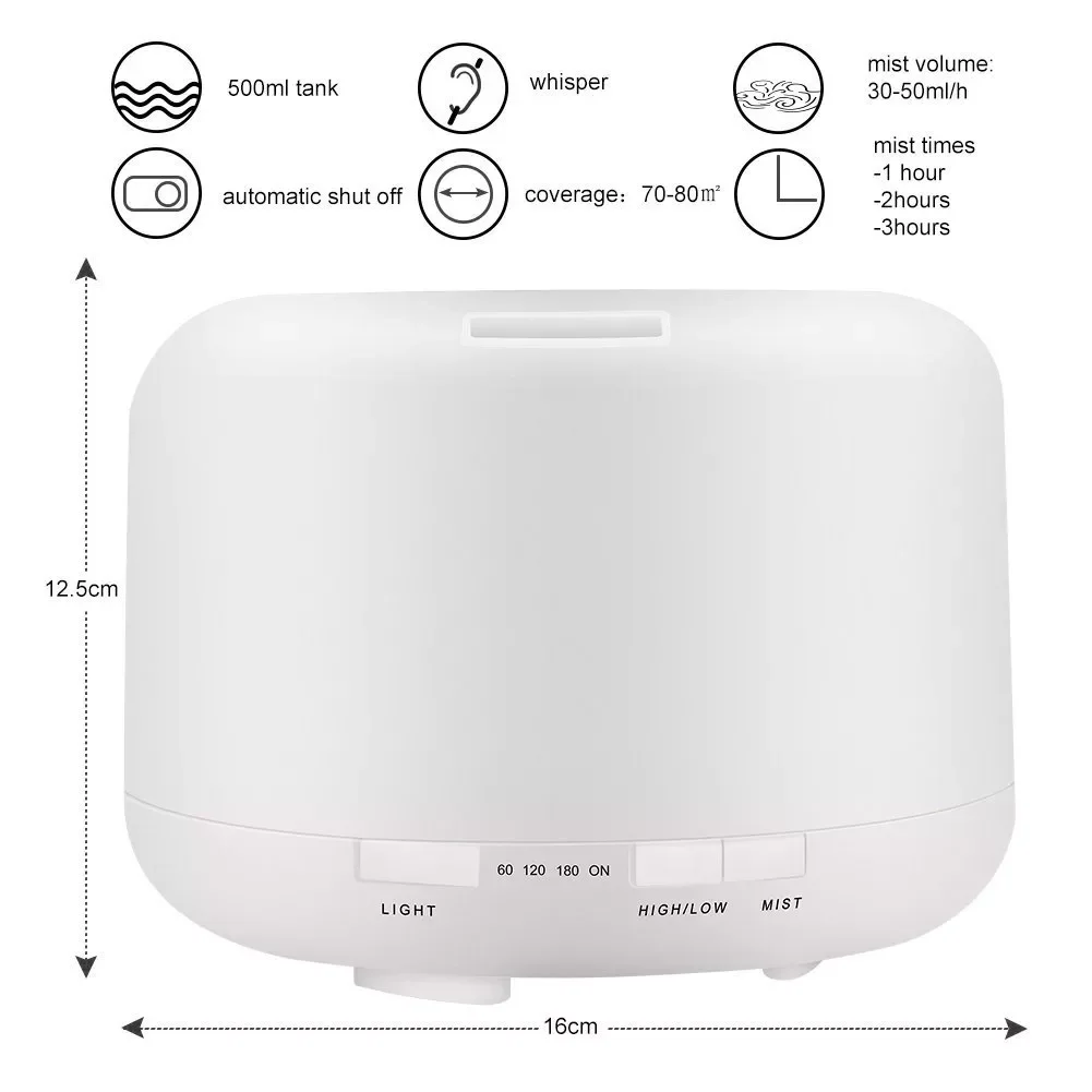 Увлажнитель воздуха ультразвуковой 500 мл с пультом ДУ |