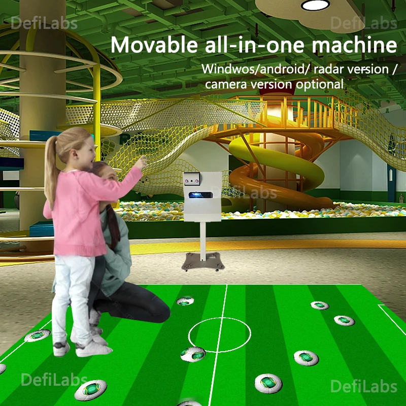 Мобильная версия все в одном интерактивный напольный проектор дисплей макс. 150