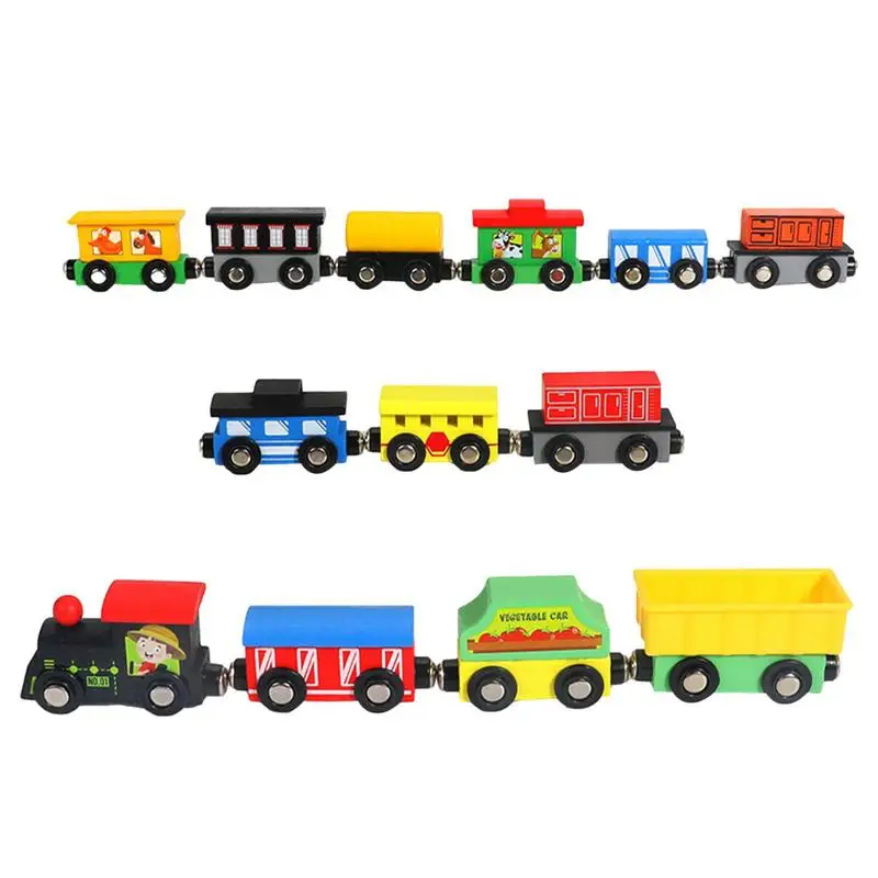 

Деревянный магнитный поезд, локомотив, магнитный автомобиль, отлитый под давлением слот, подходит для всех брендов, деревянный поезд Biro, трек железной дороги, Детская развивающая игрушка