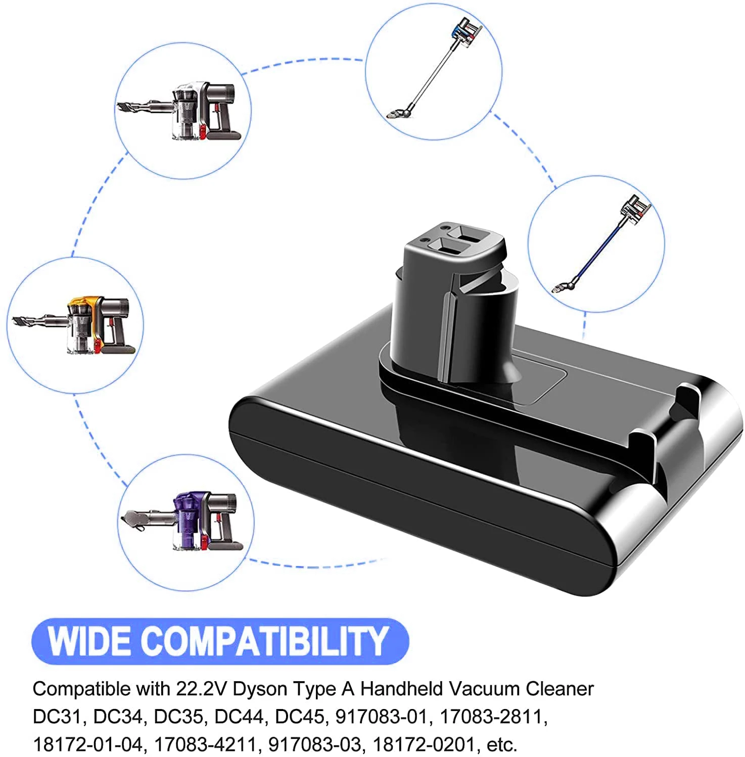 Сменная батарея 22 2 в 917083 Ач DC35 для Dyson DC31 DC34 DC44 DC45-01 аккумулятор ручного пылесоса |