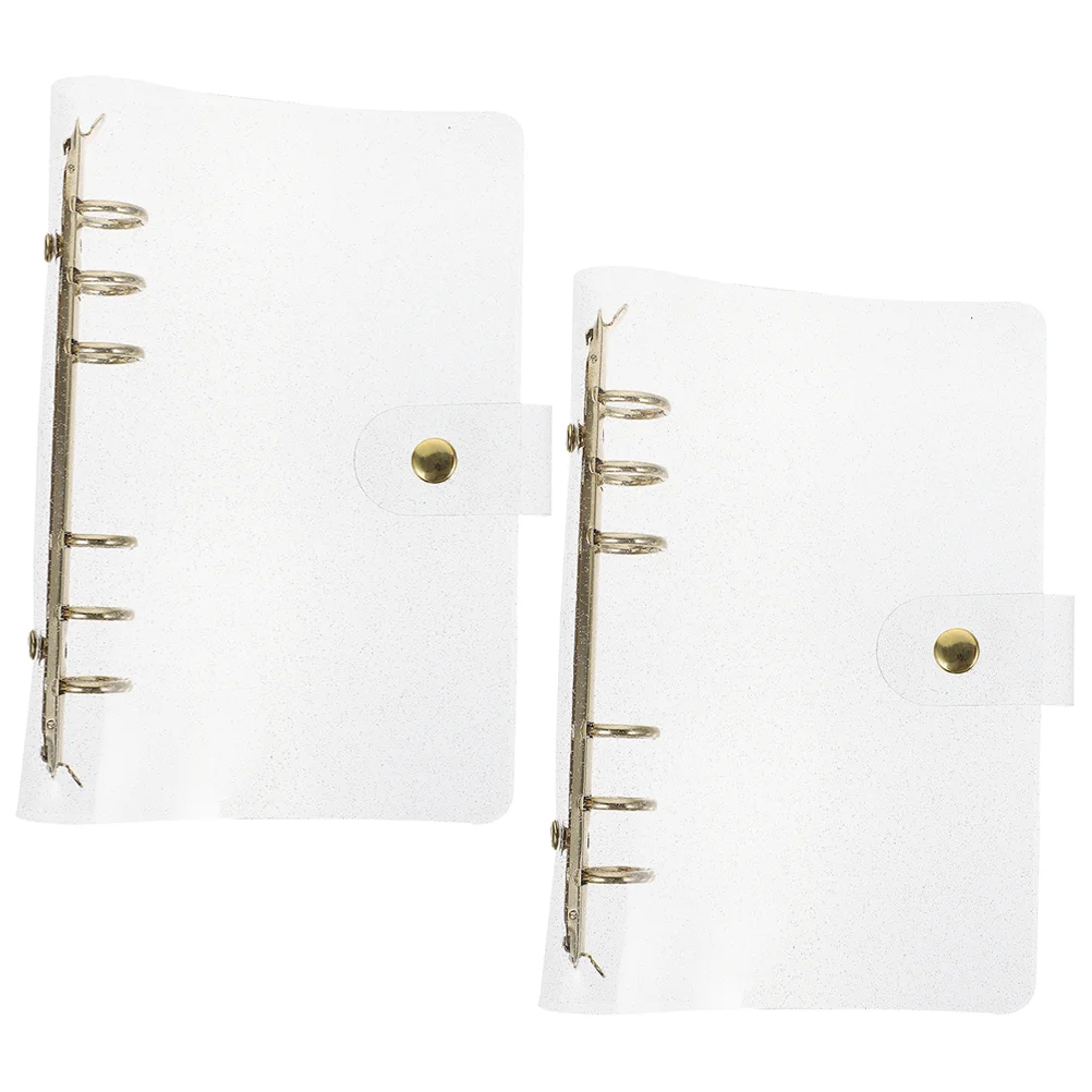 

2 Pcs Suspension Files Cute Binders Folder Blinder Cover Document Note Book Paper Kawaii Ring