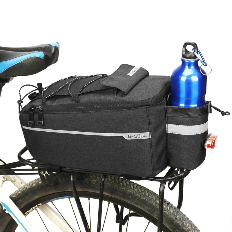 Bicycle 13L Carrier Bag Bike Rack Pannier Trunk Bags Basket Back Seat Shelf Pouch Cycling Luggage Shoulder Handbag Bike Rear Bag
