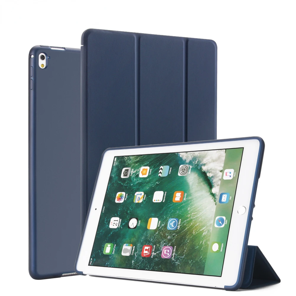 

For ipad Pro 9.7 Case Silicone Soft Back Cover For ipad Pro 9.7 2016 Smart Case For A1673/A1674/A1675 Auto Sleep/Wake