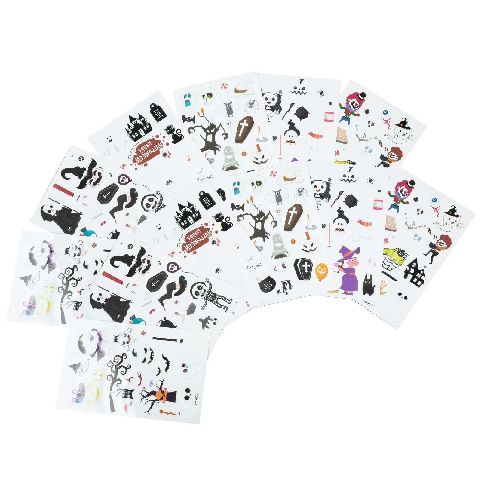 

12 Sheets of Temporary Tattoos Glowing Stickers Party Cosplay Stickers