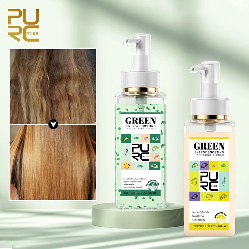 

PURC Shampoo And Conditioner Hair Care Sets Hair Growth Hair Soft Smooth Deep Repair Dry Damaged Hair Loss Scalp Treatment 200ml